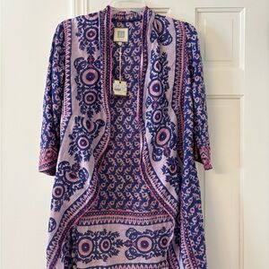 Bohemian Blue and Pink Kimono by Bell
